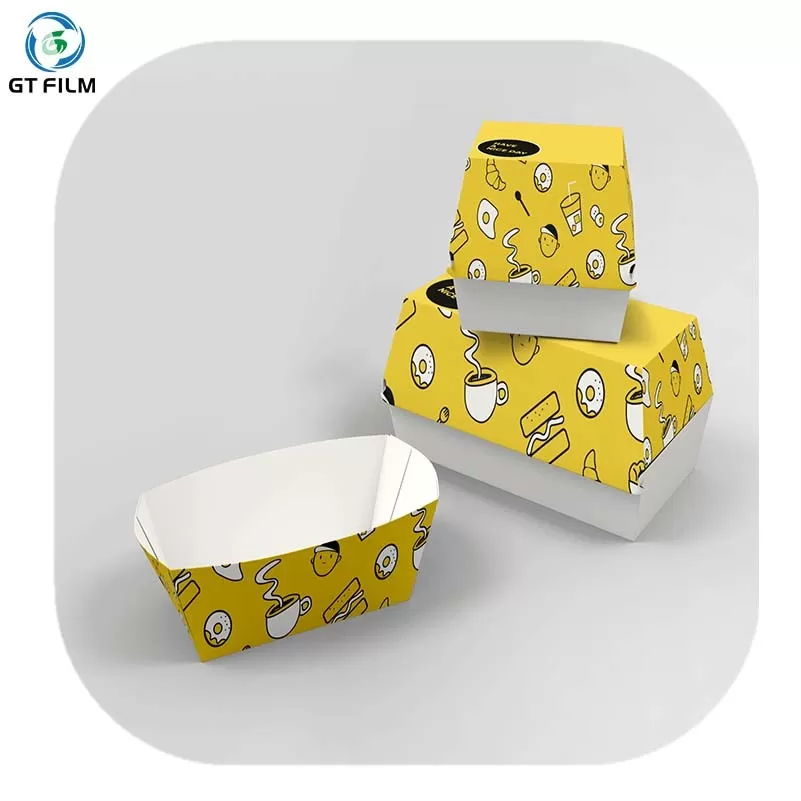 GT PE Coated Food Grade Custom Design and Size Grease Proof Sandwich Paper Deli Burger Wrapping Paper Bread Packaging Paper