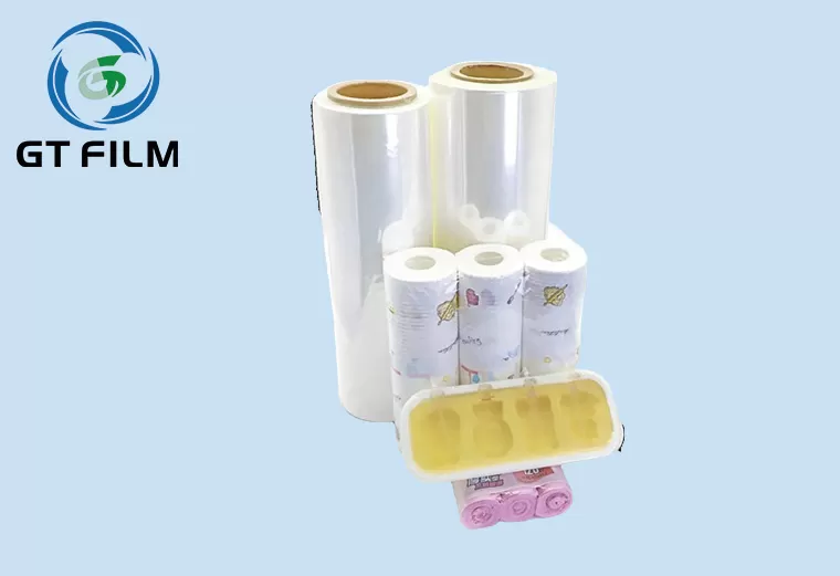 Custom transparent shrinkable packaging film food packaging plastic shrink film roll